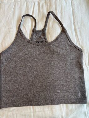 Fleo Heather Gray Cropped Camisole Tank